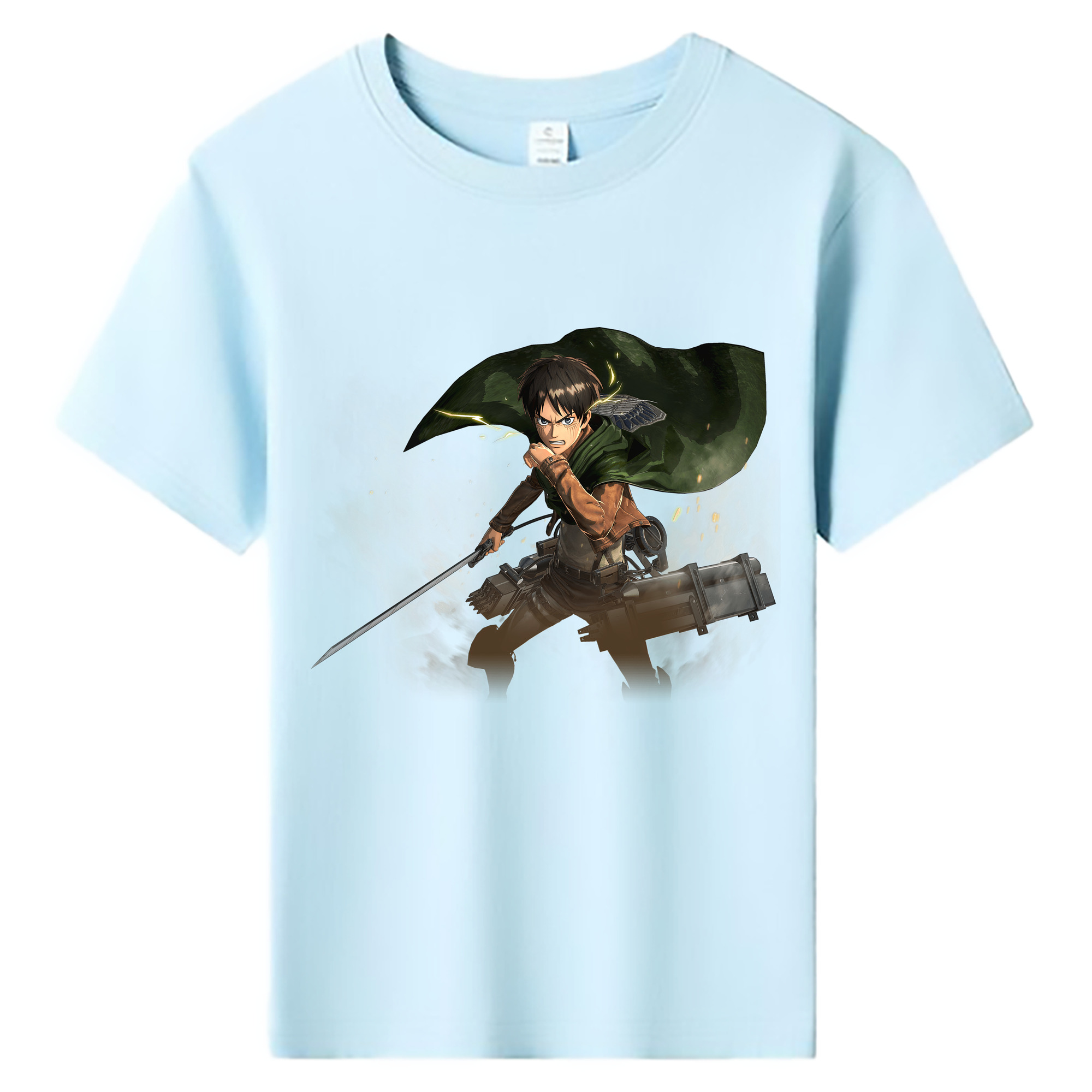 （画像用） 進撃の巨人 エレン･イェーガー Attack on Titan Eren Jäger 綿100％キッズTシャツ（フロントプリント）